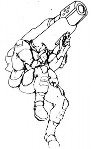 Major Terror Character Pose Sketch Concept